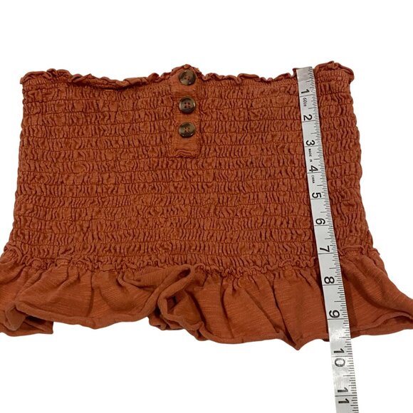 Free People Babe Smocked Rust Tube Top Size S - Picture 8 of 8